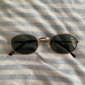 Brandy Melville Sunglasses | Gold Frame Oval Sunglasses
